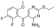 [4-氨基-2-(乙基硫代)-5-嘧啶](2,3-二氟-6-甲氧基苯基)甲酮結(jié)構(gòu)式_741713-37-1結(jié)構(gòu)式
