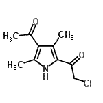 (9ci)-1-(4-乙?；?3,5-二甲基-1H-吡咯-2-基)-2-氯-乙酮結(jié)構(gòu)式_750611-31-5結(jié)構(gòu)式