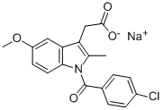 Sodium 1-(4-chlorobenzoyl)-5-methoxy-2-methyl-1h-indole-3-acetate Structure,7681-54-1Structure