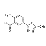 1,3,4-Oxadiazole,2-methyl-5-(4-methyl-3-nitrophenyl)-(9ci)Structure,796070-74-1Structure 1,3,4-Oxadiazole,2-methyl-5-(4-methyl-3-nitrophenyl)-(9ci) Structure,796070-74-1Structure
