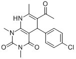 6-乙?；?5-(4-氯苯基)-1,3,7-三甲基-5,8-二氫吡啶并[2,3-d]嘧啶-2,4(1h,3h)-二酮結(jié)構(gòu)式_838845-69-5結(jié)構(gòu)式
