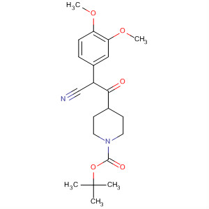 4-(2-氰基-2-(3,4-二甲氧基苯基)乙?；?哌啶-1-羧酸叔丁酯結(jié)構(gòu)式_838855-44-0結(jié)構(gòu)式