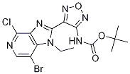 4-(7-溴-4-氯-1-乙基-1H-咪唑并[4,5-c]吡啶-2-基)-1,2,5-噁二唑-3-基氨基甲酸叔丁酯結構式_842144-08-5結構式