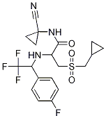 N-(1-氰基-環(huán)丙基)-3-環(huán)丙基甲烷磺?；?2-[2,2,2-三氟-1-(4-氟-苯基)-乙基氨基]-丙酰胺結(jié)構(gòu)式_849093-78-3結(jié)構(gòu)式