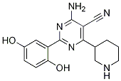 4-氨基-2-(2,5-二羥基苯基)-6-(3-哌啶基)-5-嘧啶甲腈結(jié)構(gòu)式_851510-46-8結(jié)構(gòu)式