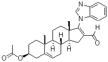 (3S,8r,9s,10r,13s,14s)-17-(1H-苯并[d]咪唑-1-基)-16-甲?；?10,13-二甲基-2,3,4,7,8,9,10,11,12,13,14,15-do十氫-1H-環(huán)戊并[a]菲-3-基 乙酸酯結(jié)構(gòu)式_851895-78-8結(jié)構(gòu)式