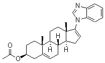 (3S,8r,9s,10r,13s,14s)-17-(1H-苯并[d]咪唑-1-基)-10,13-二甲基-2,3,4,7,8,9,10,11,12,13,14,15-do十氫-1H-環(huán)戊并[a]菲-3-基 乙酸酯結構式_851895-79-9結構式