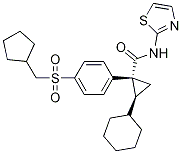 (1R,2S)-2-環(huán)己基-1-(4-((環(huán)戊基甲基)磺?；?苯基)-N-(噻唑-2-基)環(huán)丙烷羧酰胺結(jié)構(gòu)式_886193-48-2結(jié)構(gòu)式
