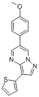 6-(4-甲氧基-苯基)-3-噻吩-2-基-吡唑并[1,5-a]嘧啶結(jié)構(gòu)式_893613-13-3結(jié)構(gòu)式