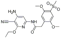 N-(4-氨基-5-氰基-6-乙氧基-2-吡啶)-2,5-二甲氧基-4-(甲基磺酰基)苯乙酰胺結(jié)構(gòu)式_894803-86-2結(jié)構(gòu)式