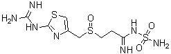 3-[2-(二氨基亞甲基氨基)-1,3-噻唑-4-基甲基亞磺酰]-N-氨基磺?；叻娑嗧拷Y(jié)構(gòu)式_90237-03-9結(jié)構(gòu)式