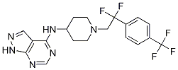 N-(1-(2,2-二氟-2-(4-(三氟甲基)苯基)乙基)哌啶-4-基)-1H-吡唑并[3,4-d]嘧啶-4-胺結(jié)構(gòu)式_913574-42-2結(jié)構(gòu)式