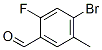 4-Bromo-2-fluoro-5-methylbenzaldehyde Structure,916792-23-9Structure