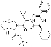 (1S,3AR,6AS)-2-[(2S)-2-[[(2S)-2-環(huán)己基-2-[(2-吡嗪基羰基)氨基]乙?；鵠氨基]-3,3-二甲基-1-氧代丁基]八氫環(huán)戊并[C]吡咯-1-羧酸叔丁酯結(jié)構(gòu)式_926276-19-9結(jié)構(gòu)式