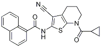 N-[3-氰基-7-(環(huán)丙基羰基)-4,5,6,7-四氫噻吩并[2,3-b]吡啶-2-基]-1-萘羧酰胺結(jié)構(gòu)式_929700-76-5結(jié)構(gòu)式