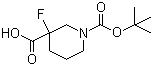 1-Boc-3-fluoropiperidine-3-carboxylic acid Structure,934342-39-9Structure
