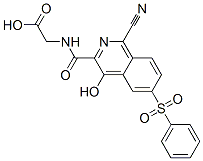 n-[[1-氰基-4-羥基-6-(苯基磺?；?-3-異喹啉]羰基]-甘氨酸結(jié)構(gòu)式_945739-92-4結(jié)構(gòu)式