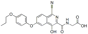 n-[[1-氰基-4-羥基-6-(4-丙氧基苯氧基)-3-異喹啉]羰基]-甘氨酸結構式_945739-93-5結構式