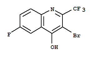 3-Bromo-6-fluoro-2-(trifluoromethyl)-4-quinolinol Structure,1072944-66-1Structure