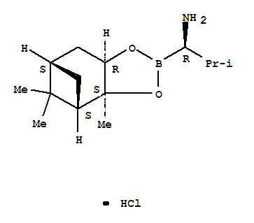 (3AS,4S,6S,7AR)-六氫-3A,5,5-三甲基-ALPHA-[(1R)-異丙基]-4,6-甲橋-1,3,2-苯并二氧硼雜環(huán)戊烷-2-甲胺鹽酸鹽結構式_178455-04-4結構式