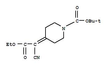 4-(1-氰基-2-乙氧基-2-氧代亞乙基)-1-哌啶羧酸-1,1-二甲基乙酯結構式_193537-11-0結構式