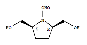 (2r,5s)-rel-(9ci)-2,5-雙(羥基甲基)-1-吡咯烷羧醛結構式_220264-29-9結構式