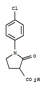 1-(4-氯苯基)-2-氧代吡咯烷-3-羧酸結(jié)構(gòu)式_226881-06-7結(jié)構(gòu)式