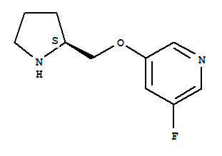 (9CI)-3-氟-5-[(2S)-2-吡咯烷甲氧基]-吡啶結構式_228867-55-8結構式