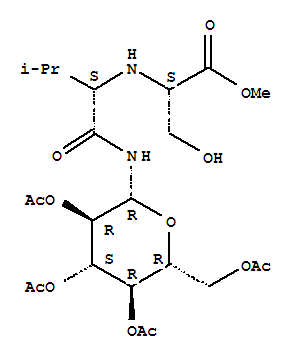 (9ci)-n-[(1s)-2-甲基-1-[[(2,3,4,6-四-o-乙?；?beta-d-吡喃葡萄糖)氨基]羰基]丙基]-L-絲氨酸甲酯結(jié)構(gòu)式_236100-70-2結(jié)構(gòu)式