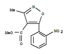 (8ci)-3-甲基-5-(o-硝基苯基)-4-異噁唑羧酸甲酯結構式_24290-22-0結構式