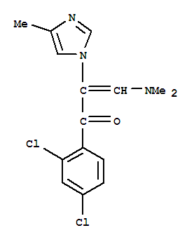 2-Propen-1-one, 1-(2,4-dichlorophenyl)-3-(dimethylamino)-2-(4-methyl-1h-imidazol-1-yl)-Structure,252954-59-9Structure 2-Propen-1-one, 1-(2,4-dichlorophenyl)-3-(dimethylamino)-2-(4-methyl-1h-imidazol-1-yl)- Structure,252954-59-9Structure
