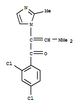 2-Propen-1-one, 1-(2,4-dichlorophenyl)-3-(dimethylamino)-2-(2-methyl-1h-imidazol-1-yl)-Structure,252954-64-6Structure 2-Propen-1-one, 1-(2,4-dichlorophenyl)-3-(dimethylamino)-2-(2-methyl-1h-imidazol-1-yl)- Structure,252954-64-6Structure