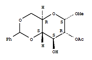 2-o-乙?；?4,6-o-亞芐基-a-d-吡喃葡萄糖苷甲酯結構式_25577-40-6結構式