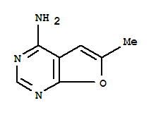 (8ci)-4-氨基-6-甲基-呋喃并[2,3-d]嘧啶結(jié)構(gòu)式_25709-93-7結(jié)構(gòu)式