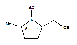 順式-(8ci)-1-乙酰基-5-甲基-2-吡咯烷甲醇結(jié)構(gòu)式_28115-45-9結(jié)構(gòu)式