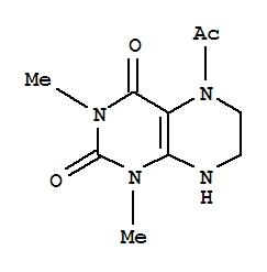 (8ci)-5-乙?；?5,6,7,8-四氫-1,3-二甲基- 2,4-二氧四氫蝶啶結(jié)構式_31595-84-3結(jié)構式