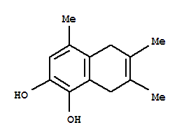 (8ci,9ci)-5,8-二氫-4,6,7-三甲基-1,2-萘二醇結(jié)構(gòu)式_32249-80-2結(jié)構(gòu)式