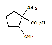 1-氨基-2-甲氧基-環(huán)戊烷羧酸結(jié)構(gòu)式_32379-31-0結(jié)構(gòu)式