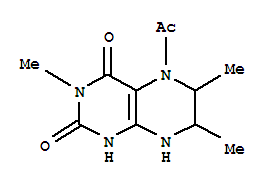(8ci)-5-乙?；?5,6,7,8-四氫-3,6,7-三甲基- 2,4-二氧四氫蝶啶結(jié)構(gòu)式_33130-66-4結(jié)構(gòu)式