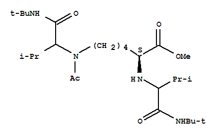 (9Ci)-N6-乙?；?N2,N6-雙[1-[[(1,1-二甲基乙基)氨基]羰基]-2-甲基丙基]-l-賴氨酸甲酯結構式_343930-18-7結構式