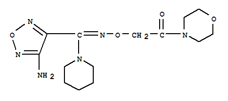 (4-氨基-1,2,5-噁二唑-3-基)(哌啶-1-基)甲酮 1-嗎啉羰基甲肟結(jié)構(gòu)式_346645-35-0結(jié)構(gòu)式
