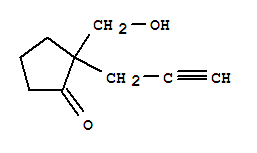(9Ci)-2-(羥基甲基)-2-(2-丙炔)-環(huán)戊酮結(jié)構(gòu)式_357157-88-1結(jié)構(gòu)式
