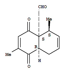 (4Ar,5R,8As)-Rel-(9Ci)-1,5,8,8A-四氫-2,5-二甲基-1,4-二氧代-4A(4H)-萘羧醛結構式_395643-37-5結構式