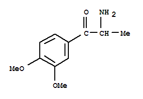  2-氨基-1-(3,4-二甲氧基苯基)-1-丙酮結(jié)構(gòu)式_40513-44-8結(jié)構(gòu)式
