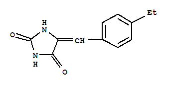 (9ci)-5-[(4-乙基苯基)亞甲基]-2,4-咪唑啉二酮結構式_418788-34-8結構式