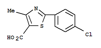 2-(4-氯苯基)-4-甲基-1,3-噻唑-5-羧酸結(jié)構(gòu)式_54001-17-1結(jié)構(gòu)式