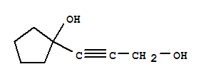 (7ci,8ci,9ci-1-(3-羥基-1-丙炔)-環(huán)戊醇結(jié)構(gòu)式_6050-33-5結(jié)構(gòu)式