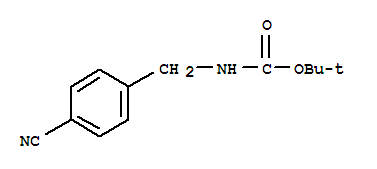 N-Boc-4-氨基甲基苯甲腈結(jié)構(gòu)式_66389-80-8結(jié)構(gòu)式