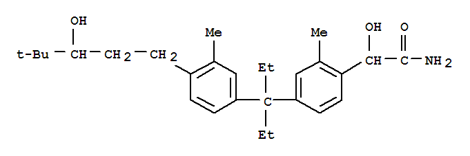  4-[1-乙基-1-[4-(3-羥基-4,4-二甲基戊基)-3-甲基苯基]丙基]--alpha--羥基-2-甲基-苯乙酰胺結構式_700826-41-1結構式