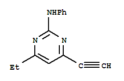 (9ci)-4-乙基-6-乙炔-n-苯基-2-嘧啶胺結構式_704890-07-3結構式